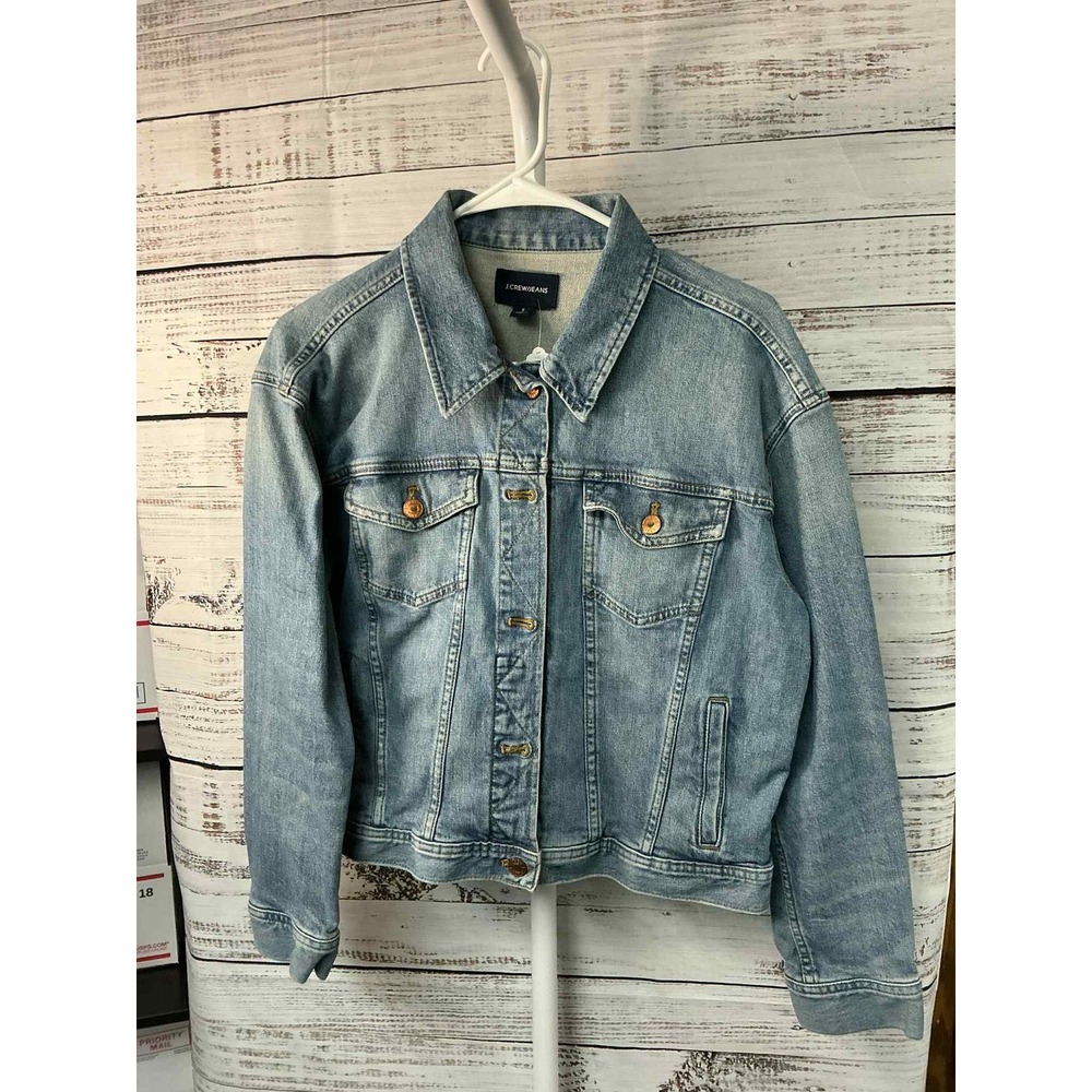 J Crew Jeans‎ Womens Denim Trucker Jacket Light Wash Size Small